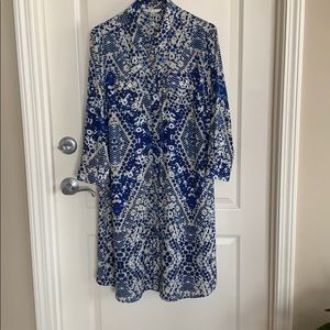 Cabi long sleeve button up dress-XL